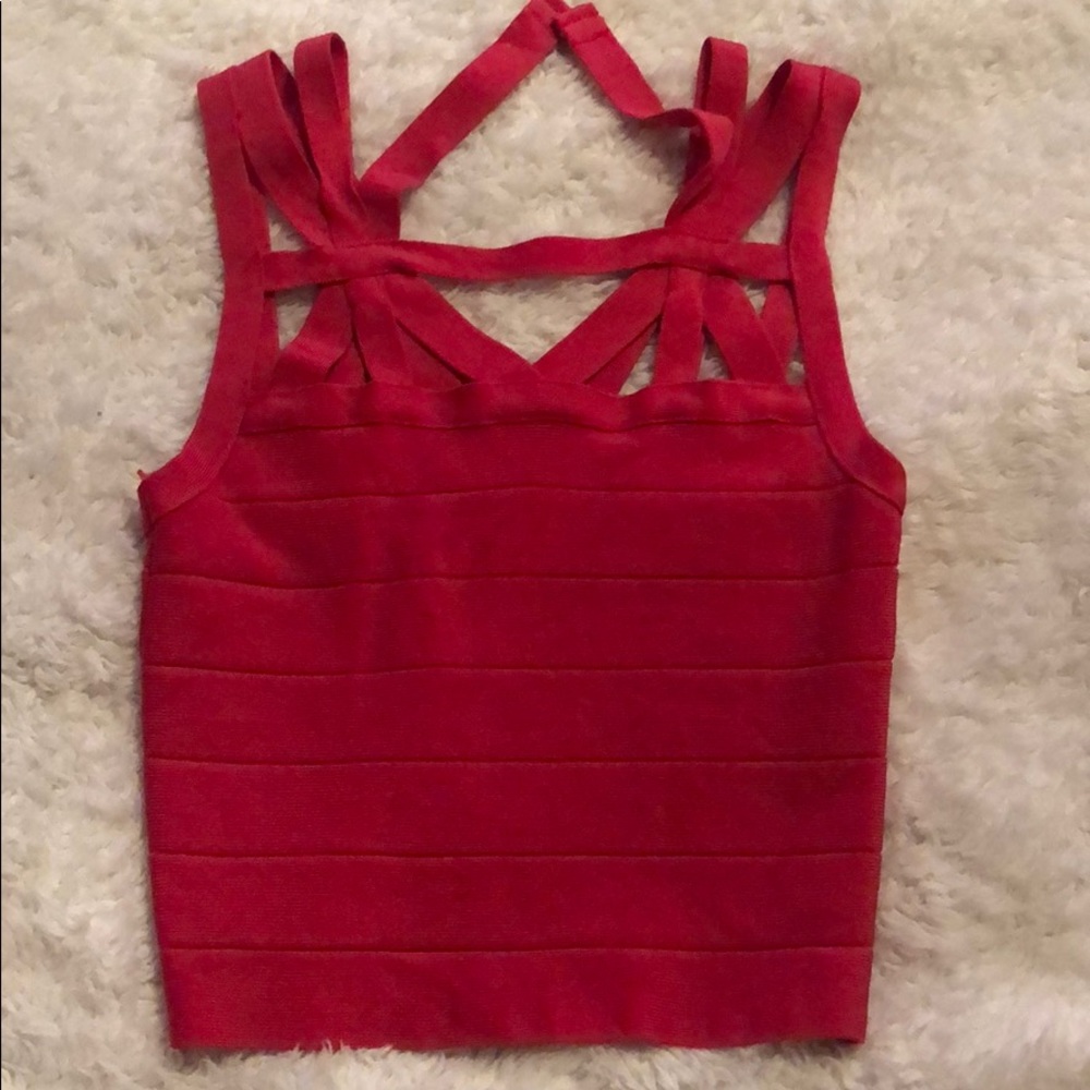 Bebe Pink Crop Top